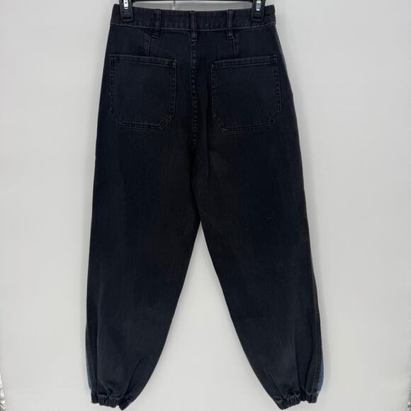 PacSun Two Tone Denim Jogger Jeans Black Blue Distressed Vintage Style Size 26 - Picture 6 of 9